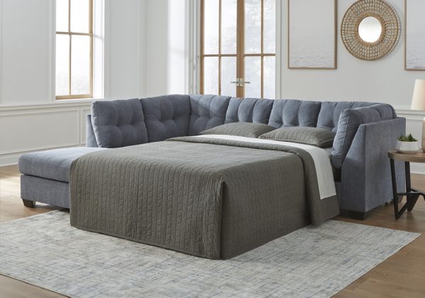Marleton Denim 2pc. Sleeper Sectional w/ LAF Chaise