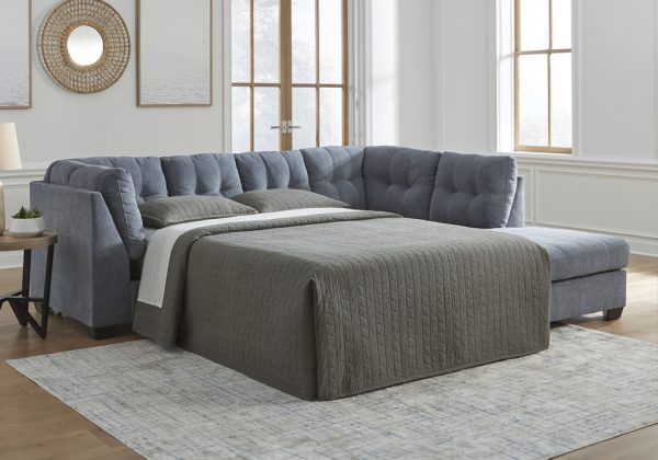 Marleton Denim 2pc. Sleeper Sectional w/ RAF Chaise