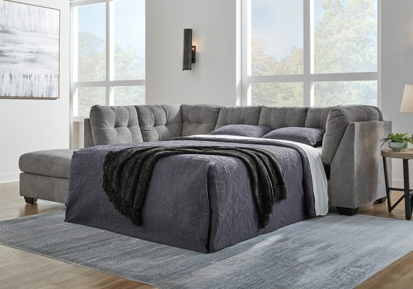 Marleton Gray 2pc. Sleeper Sectional w/ LAF Chaise