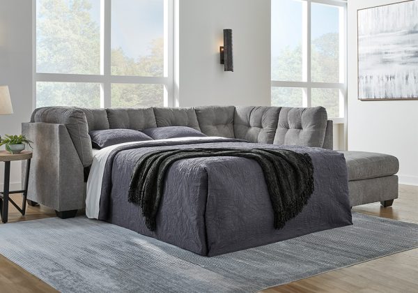 Marleton Gray 2pc. Sleeper Sectional w/ RAF Chaise