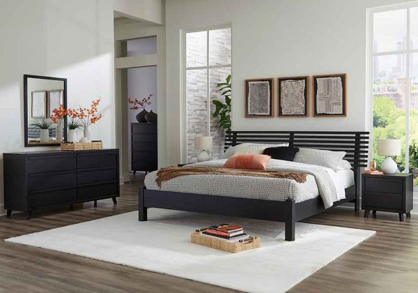 Danziar Black King Slat Bedroom Set