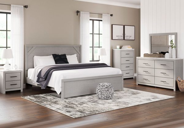 Cottonburg Gray King Panel Bed Set
