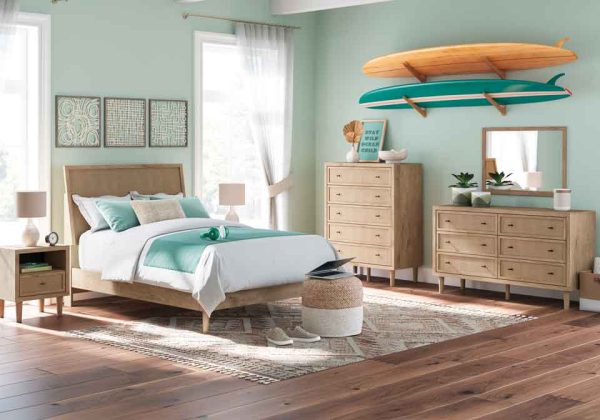 Cielden Two-tone King Panel Bedroom Set