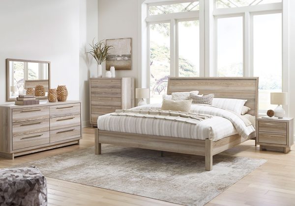 Hasbrick Tan King Panel Bedroom Set