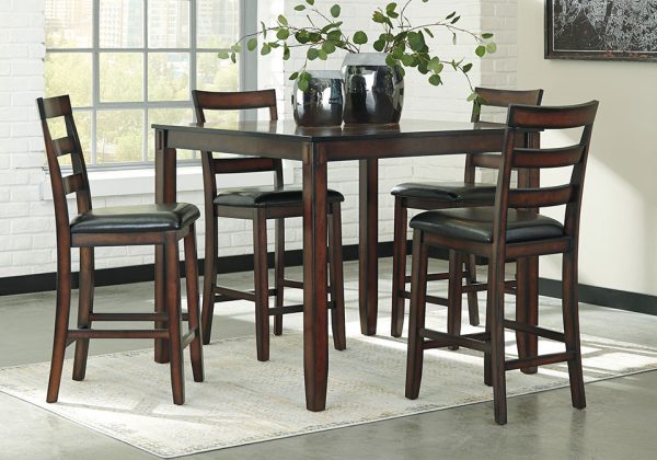 Coviar Brown 5pc. Counter Height Dining Set