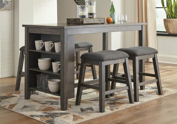 Caitbrook Gray 5pc. Counter Height Dining Set