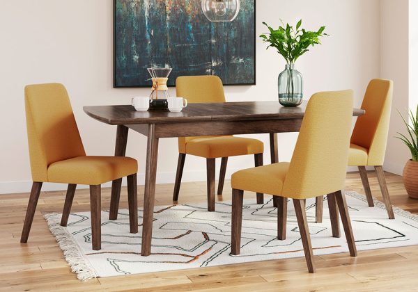Lyncott Mustard 5pc. Rect. Dining Set