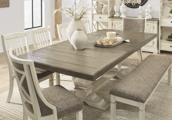 Bolanburg Two-Tone 8pc. Trestle Dining Set