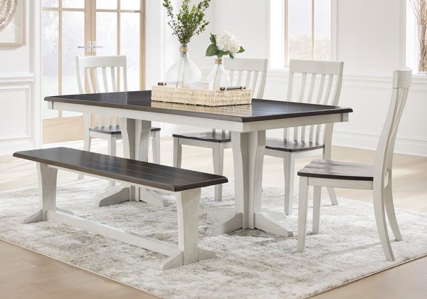 Darborn Two-Tone 6pc. Dining Set w/ Bench