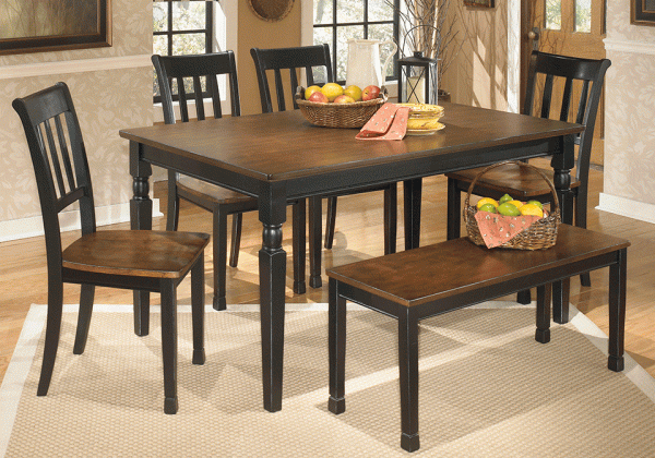 Owingsville Black 6pc. Dining Set w/ Bench