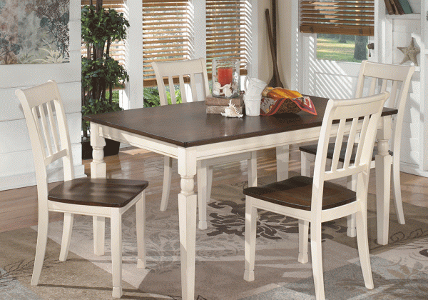 Whitesburg White 5pc. Rect. Dining Set