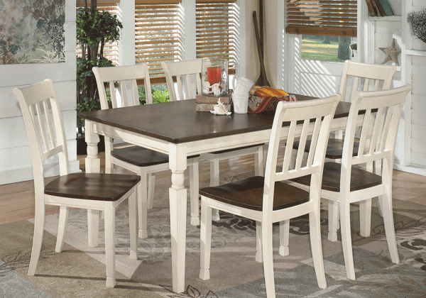 Whitesburg White 7pc. Rect. Dining Set