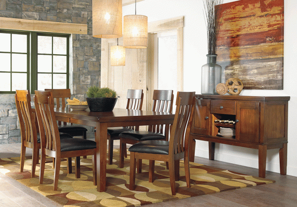 Ralene Medium Brown 7pc. Dining Set