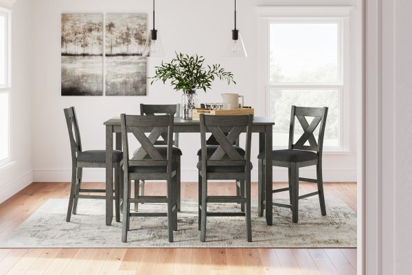 Caitbrook Gray 7pc. Counter Height Dining Set