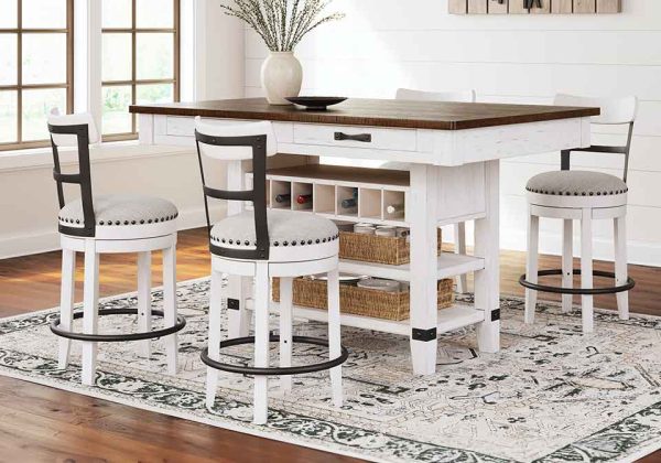 Valebeck Two-Tone 5pc. Counter Height Dining Set
