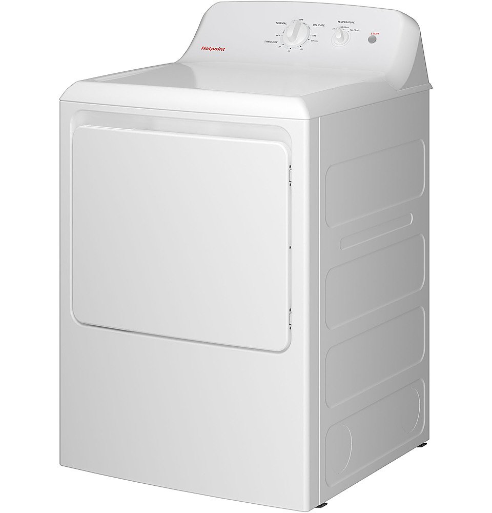 Hotpoint - 6.2 Cu. Ft. Electric Dryer with Auto Dry - White