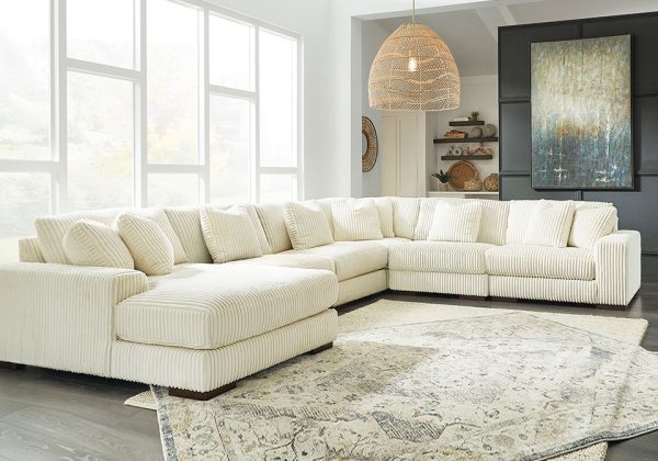 Lindyn Ivory 6pc. LAF Chaise Sectional