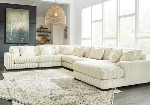 Lindyn Ivory 6pc. RAF Chaise Sectional