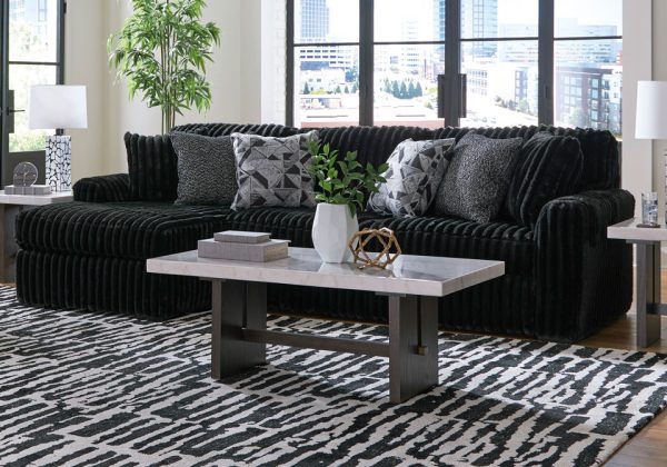 Midnight Madness Onyx 2pc. LAF Chaise Sectional