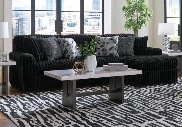 Midnight Madness Onyx 2pc. RAF Chaise Sectional