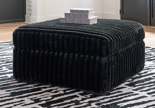 Midnight-Madness Onyx Oversized Accent Ottoman