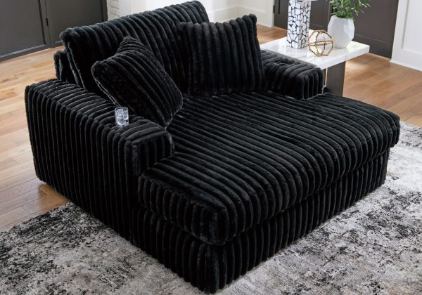 Midnight-Madness Onyx Oversized Chaise