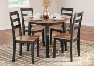 Gesthaven Two-Tone Brown 5pc. Round Dining Set
