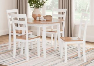 Gesthaven Two-Tone White 5pc. Round Dining Set