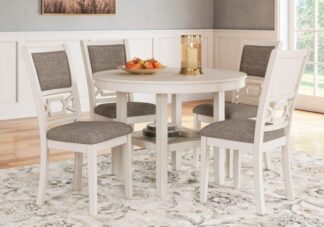 Erinberg Antique White 5pc. Round Dining Set