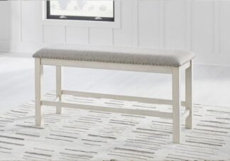 Robbinsdale Antique White Counter Height Bench