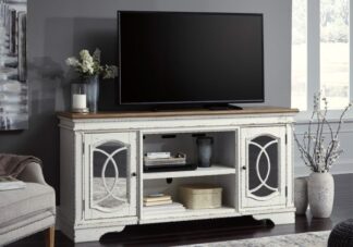 Realyn Chipped White Extra Large TV Stand