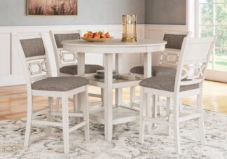 Erinberg Antique White 5pc. Counter Height Dining Set