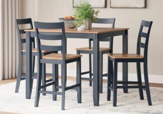 Gesthaven Two-Tone Blue 5pc. Counter Height Dining Set