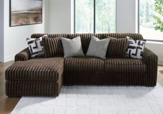 Midnight Madness Chocolate 2pc LAF Chaise Sectional