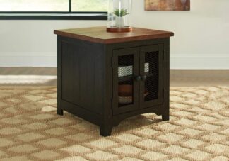 Valebeck Black/Brown End Table