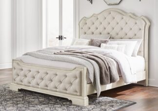 Arlendyne Antique White Queen Upholstered Bed