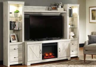 Bellaby White 4pc. Entertainment Center w/ Fireplace