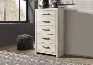 Cambeck Whitewash Five Drawer Chest