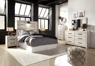Cambeck Whitewash Full Panel Bedroom Set