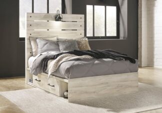 Cambeck Whitewash Full Panel Storage Bed