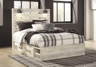 Cambeck Whitewash Queen Panel Storage Bed