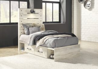 Cambeck Whitewash Twin Panel Storage Bed