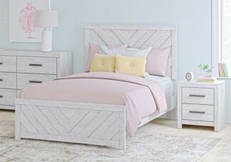 Cayboni Whitewash Full Panel Bed