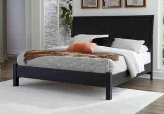Danziar Black King Panel Bed