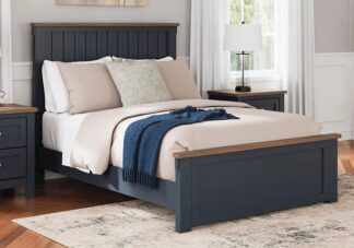 Landocken Two-Tone Full Panel Bed