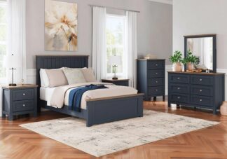 Landocken Two-Tone Full Panel Bedroom Set