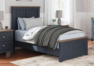 Landocken Two-Tone Twin Panel Bed