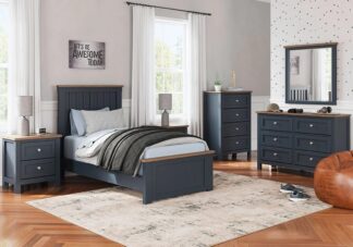 Landocken Two-Tone Twin Panel Bedroom Set