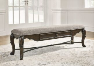 Maylee Dark Brown Dining Bench