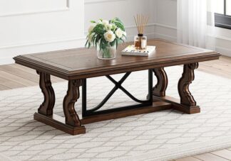 Maylee Dark Brown Rectangular Cocktail Table